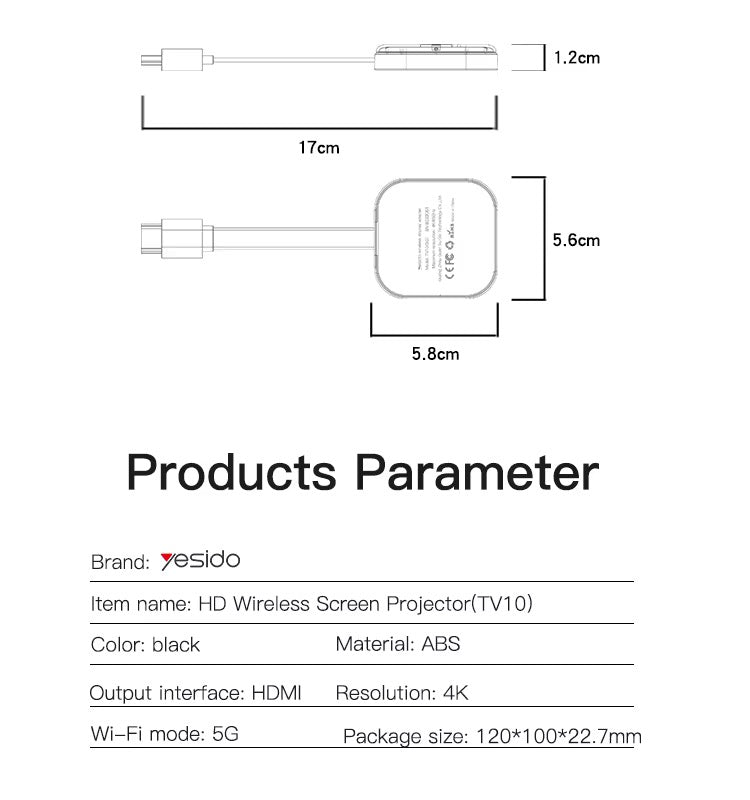 جهاز عرض الشاشة اللاسلكي (Wireless Display Dongle 5G) – الآن في دلتافون!