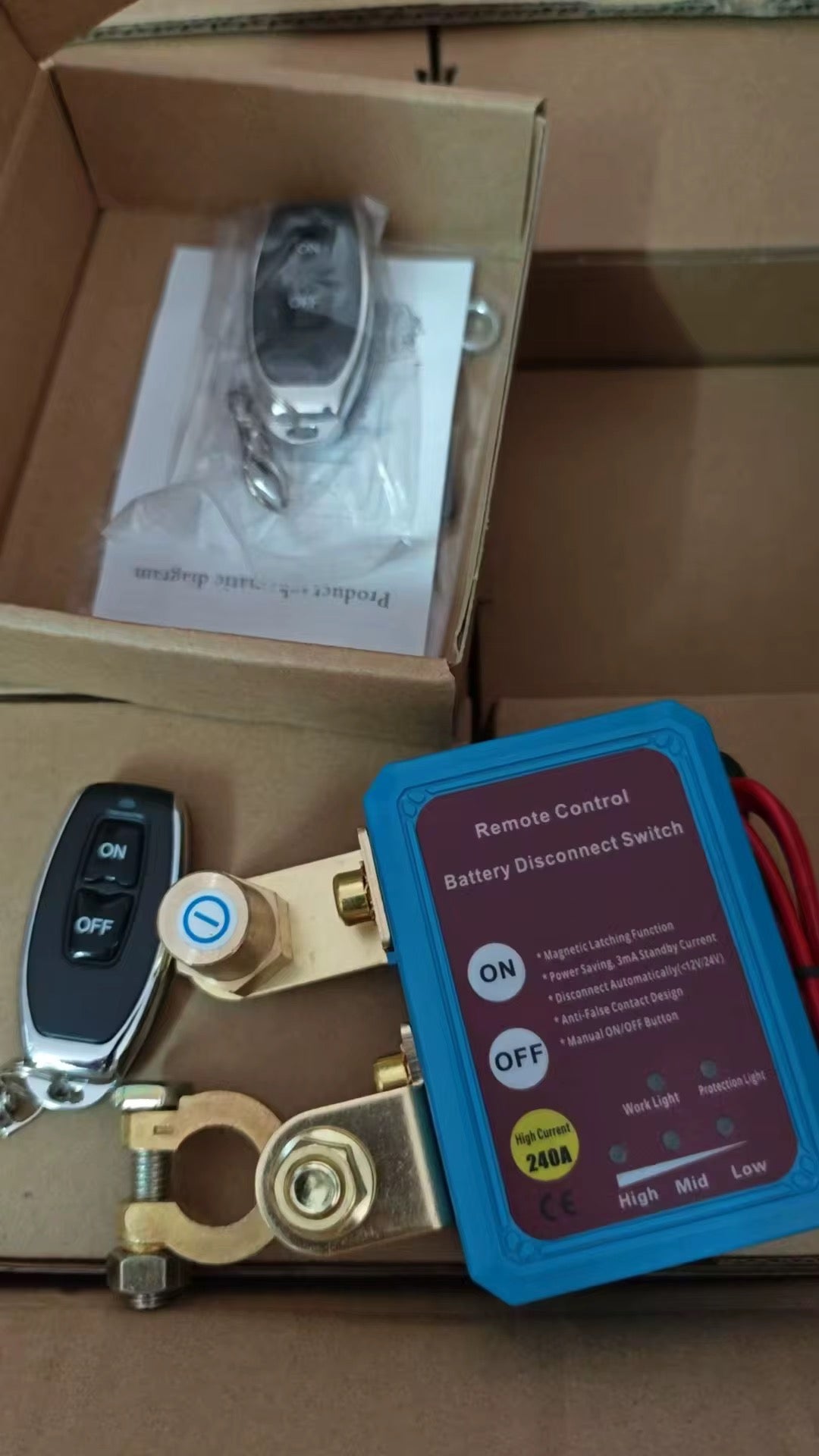 قاطع بطارية السيارة بالريموت – حماية ذكية ضد السرقة